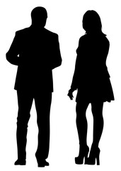 Couple of young guy and girl on white background - 752770687