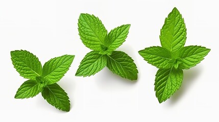 Freshness Unleashed: Mint Leaf Isolated on White Background