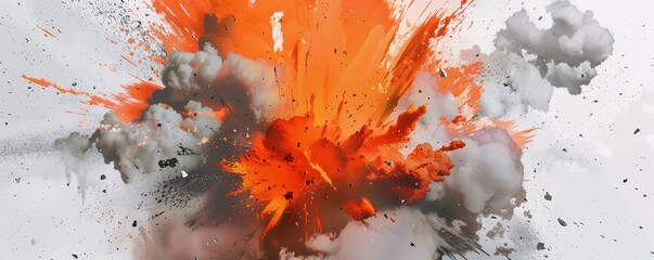 Colorful Explosion of Painted Clouds Generative AI