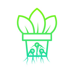 Hydroponics Gradient Linear Style