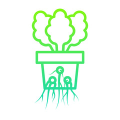 Hydroponics Gradient Linear Style