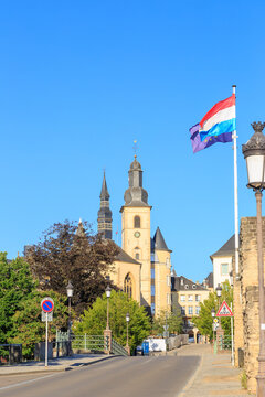 Luxembourg city, Luxembourg - July 4, 2019: Church of St. Michael