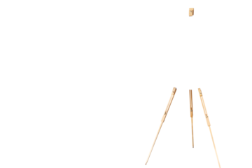 Flipchart, display easel stand vector mock-up. Blank whiteboard realistic mockup.