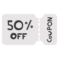 COUPON Single 9 cute on a white background, vector illustration.