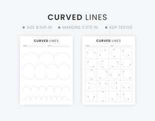 Curved Line Worksheet for Preschool | Printable Tracing Lines and Curves Worksheet For Kids