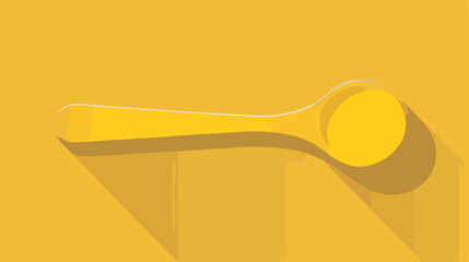 Spoon Yellow Vector Icon Design flat vector