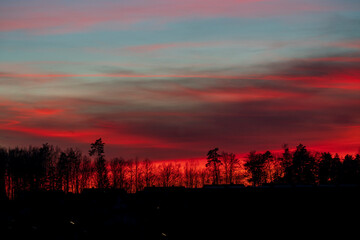 Pfaffenhofen Top of the Roof view during sunset phase