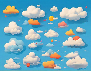 Obraz premium seamless background with clouds. Ai generate 