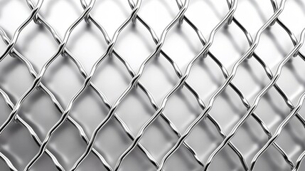 Elegance in Enclosure: Silver Chainlink Fence with Transparent Background