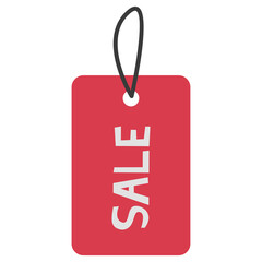 Sale Tag Single 2 cute on a white background, png illustration.