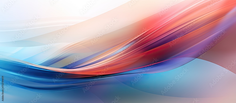 Poster vibrant abstract background featuring dynamic blue and red waves of motion