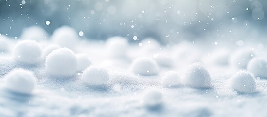 Fototapeta na wymiar Glistening Winter Wonderland: A Dreamy Snow Background with Delicate Snow Flakes