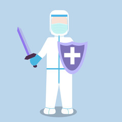 medical wearing personal protective equipment Fight Against viruses and diseases