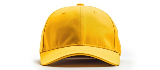 Vibrant Yellow Baseball Cap Isolated on Clean White Background for Stylish Casual Wear