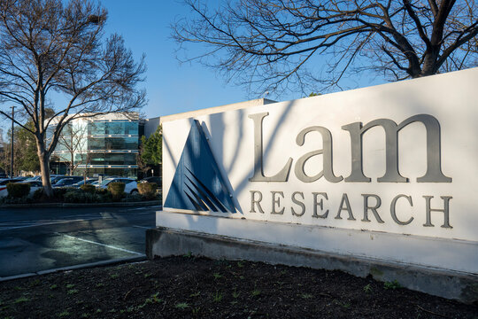 Fremont, CA, USA - Feb 21, 2024: The headquarters campus of the American semiconductor equipment supplier Lam Research Corporation in Fremont, California.