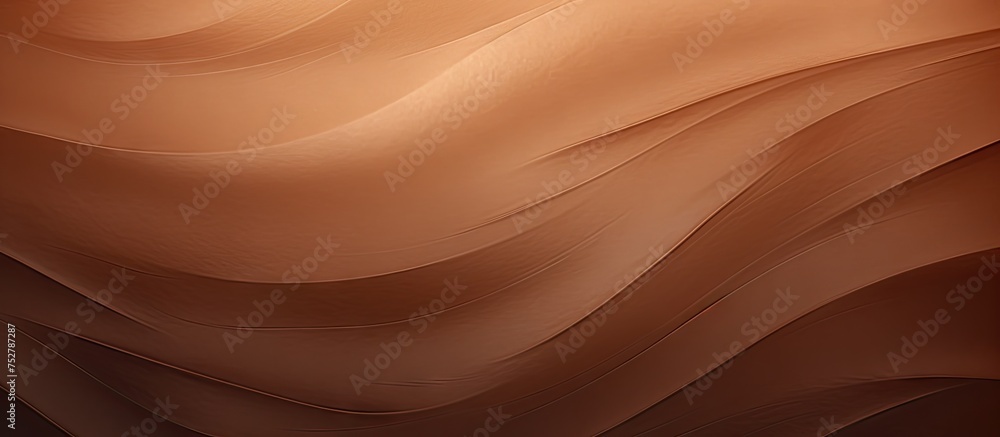 Poster dynamic abstract brown background with elegant wavy lines for artistic designs