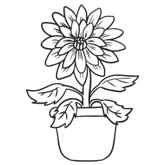 Obraz premium Sunflower Coloring Page