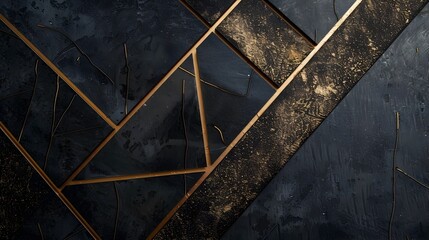 Abstract Pattern with Black, Gold, and Copper Texture, To provide a stylish and modern abstract background for interior design and decor projects,