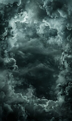Swirling grey clouds in a dramatic, abstract, and ethereal pattern.