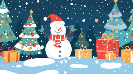 Christmas illustration clip art for any projects. flat