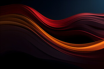 abstract background with red and orange waves