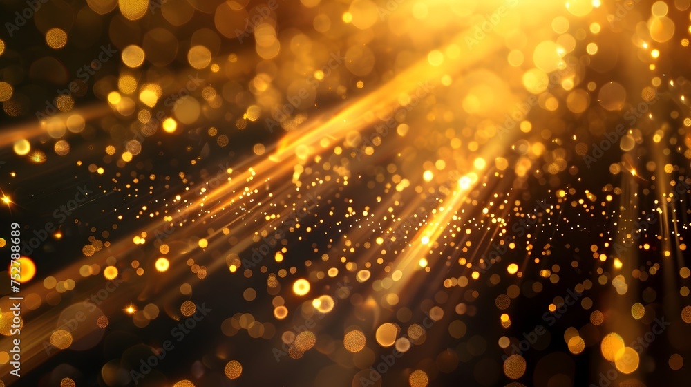 Aufkleber gold stars light bokeh abstract design, to provide a high-quality and visually appealing background 