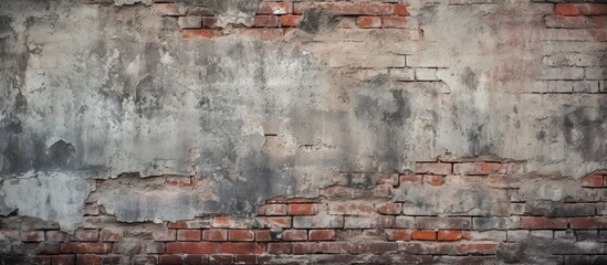 Solitary Red Brick Stands Out in the Weathered Wall of Old Architecture