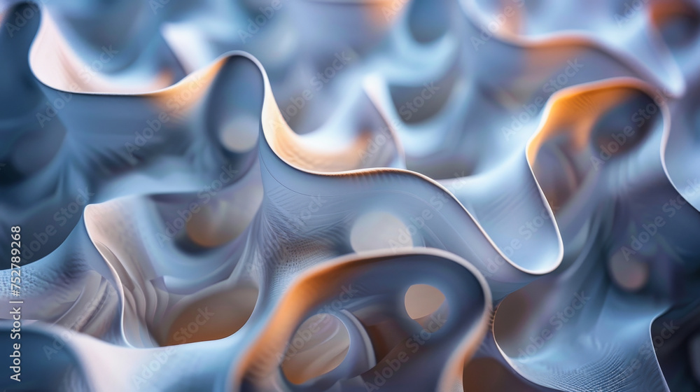 Poster amorphous structure changing its shape