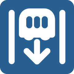 ミニ標識のカラー単品イラスト　専用通行帯