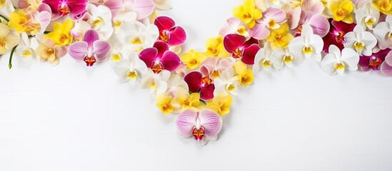 Elegant Floral Arrangement Adorning a Blank and Serene White Wall