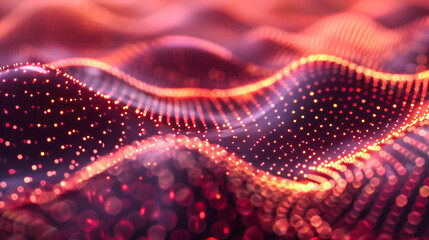 Obraz premium Digital Waves, A Futuristic Flow of Light and Lines, The Abstract Beauty of Technologys Reach