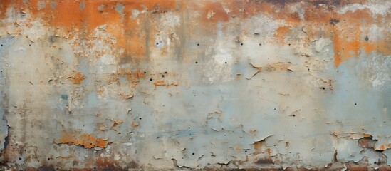 Decaying Rust Wall with Peeling Paint - Urban Decay and Weathered Texture Background