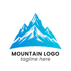 Fototapeta na wymiar gradient mountain logo design icon template