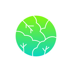 Cabbage Flat Gradient Style