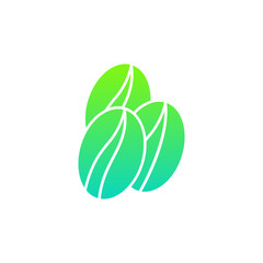 Coffee Beans Flat Gradient Style