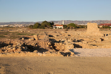 Archaeological Park in city Paphos, the greek part of Cyprus &ndash; Image