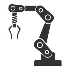 Industrial robot icon. Manufacturing nachinery symbol desig vector ilustration.