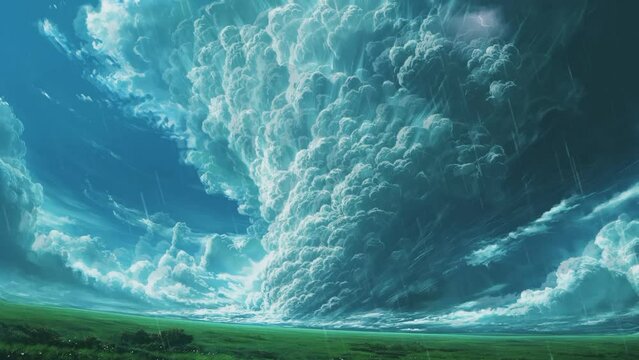 rolling storm clouds. seamless looping time-lapse animation video background