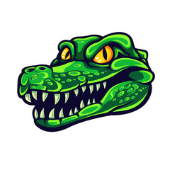 Crocodile Head Mascot Vector for Esports Team Logo