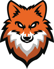Fox Logo design, Fox sport logo vector , Fox head illustration vector drawing, Mascot Brave Fox Logo design any kind of graphic work, using the concept of a Fox's head, Esport game logo icon
