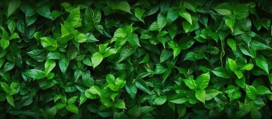 Lush Green Leaves Nature Background for Fresh Wallpaper Design and Eco Concept