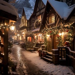 Fototapeta na wymiar Winter in Bavaria, Germany. Christmas and New Year holidays in Europe.