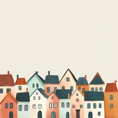 A group of houses sitting next to each other