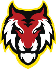 Tiger logo Design. Tiger icon, Brave cat Face vector template. Tiger Head design for Logo, Cat icon Sport Team logo design, Vector Template Illustration. Mascot Tiger Logo design graphic art work