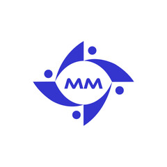 MM logo. M M design. White MM letter. MM, M M letter logo design. Initial letter MM linked circle uppercase monogram logo. M M letter logo vector design. MM letter logo design.