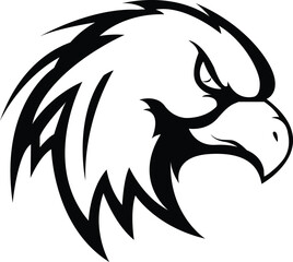 Eagle Logo design, sport logo design, Eagle head illustration vector drawing, Brave Eagle head mascot Logo design. Vector Template Illustration Design. Mascot Brave Eagle Logo design any kind graphic