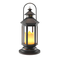 3d rendering Ramadan lantern Isolated On Transparent Background, PNG File Add