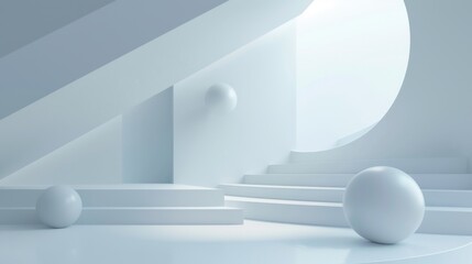 3D innovation in a minimalist scene showcasing a breakthrough in technology and business strategy
