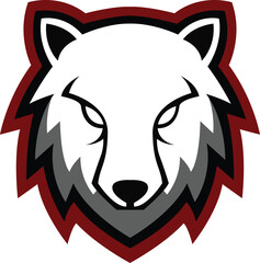 Bear Logo design, Furious bear sport vector logo concept isolated on white background. Modern predator professional team badge design. Premium quality wild animal t-shirt tee print illustration