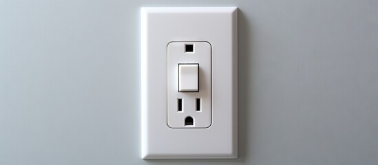 Minimalist Home Interior: Illuminated White Light Switch Mounted on a Neutral Colored Wall